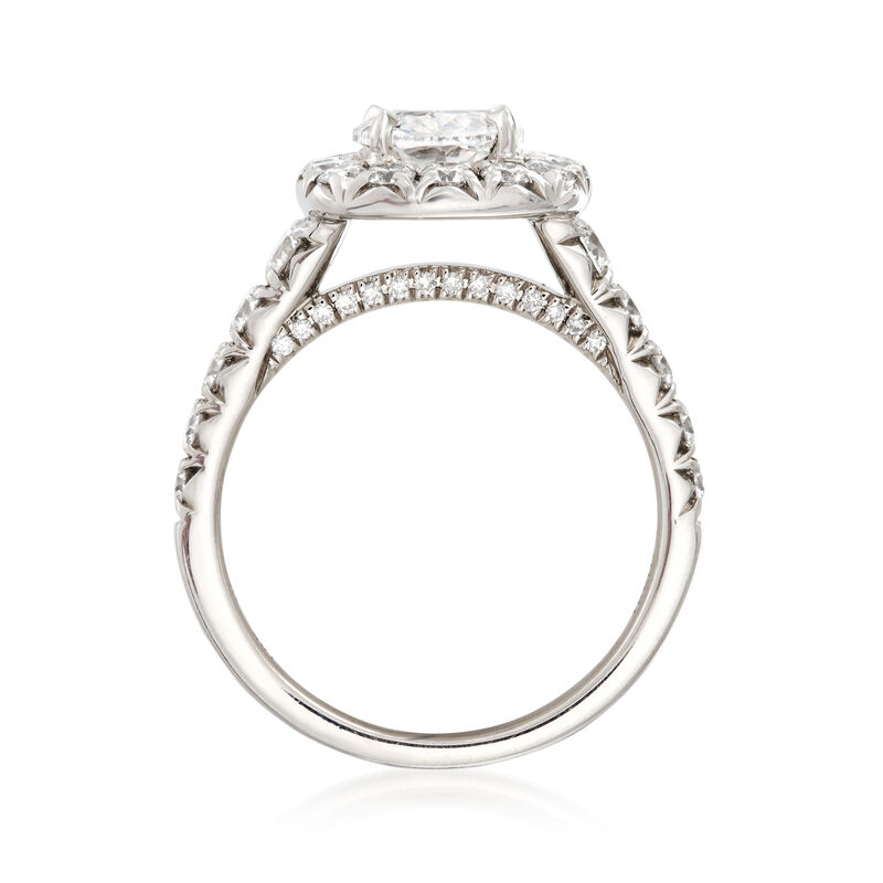 Henri Daussi 2.15 ct. t.w. Certified Diamond Engagement Ring in 18kt White Gold image number 3