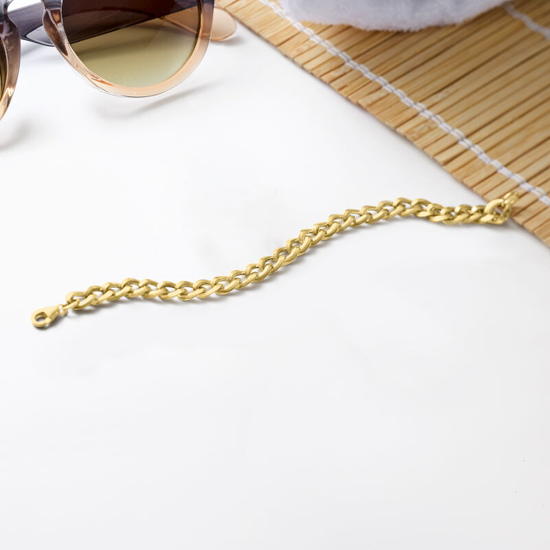 Italian 14kt Yellow Gold Curb-Link Bracelet image number 2