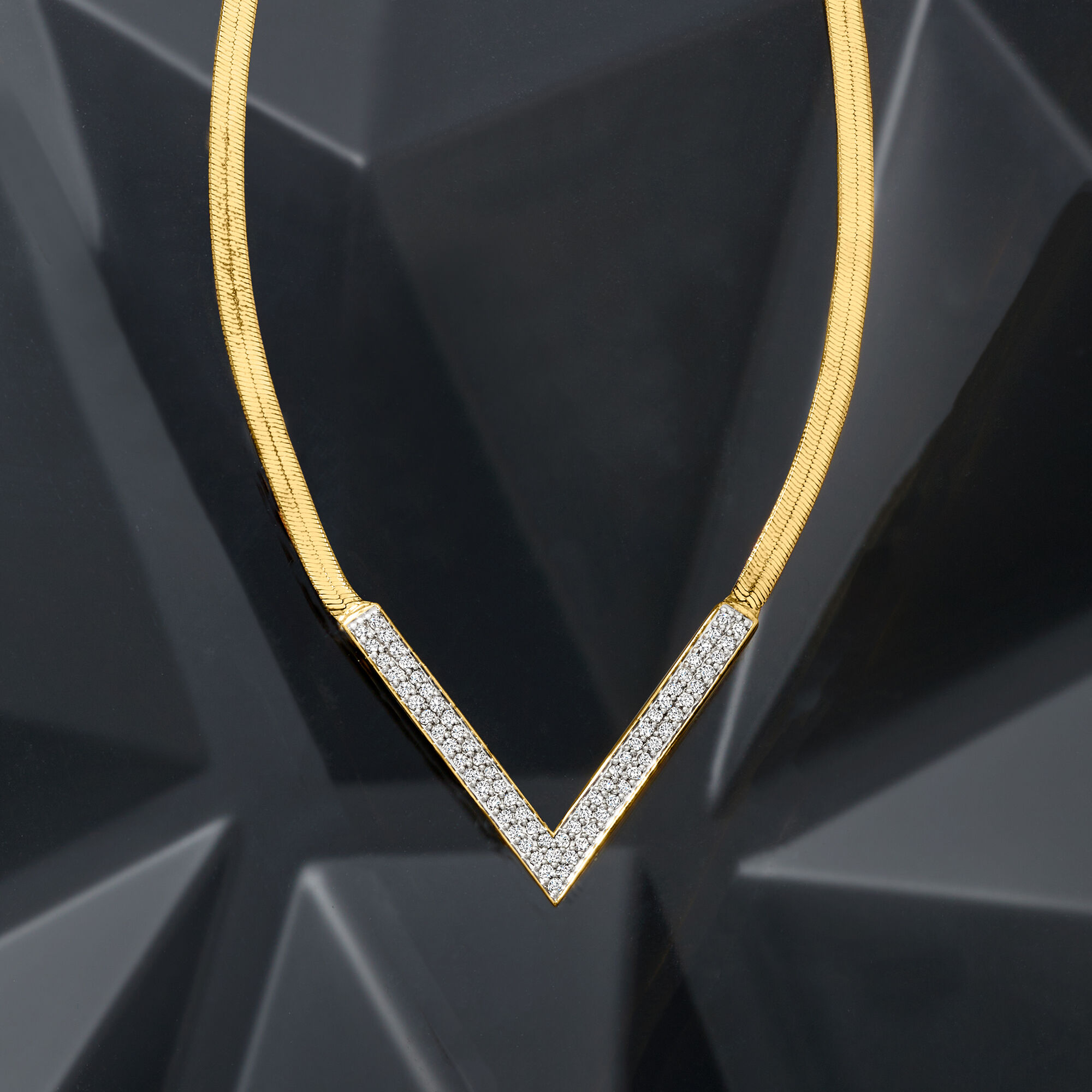 Herringbone Chain - Necklace with Initials for by Talisa
