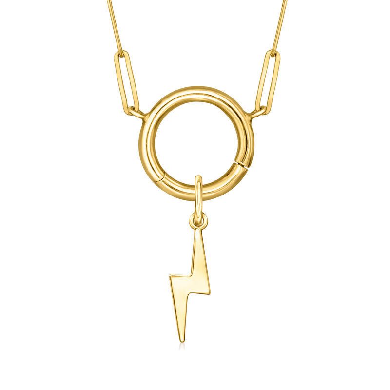 Italian 14kt Yellow Gold Lightning Bolt Charm  image number 2