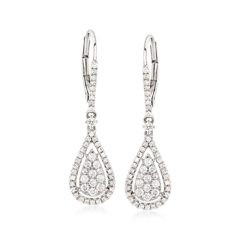 .70 ct. t.w. Diamond Drop Earrings in 14kt White Gold image number 0