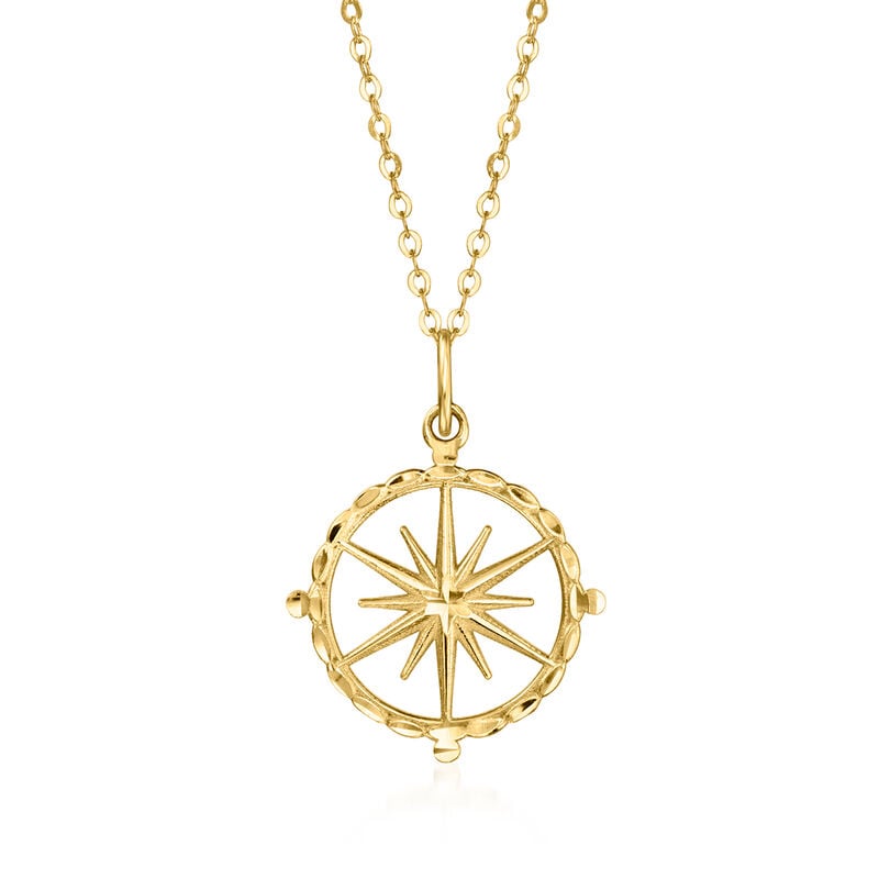 Italian 14kt Yellow Gold Compass Charm  image number 2
