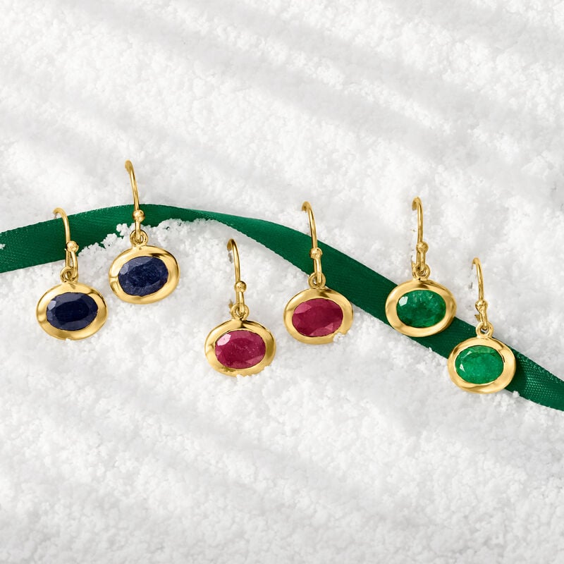 10.00 ct. t.w. Multi-Gemstone Jewelry Set: Three Pairs of Drop Earrings in 18kt Gold Over Sterling image number 5