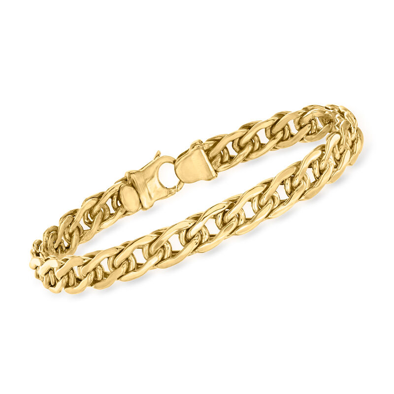 Italian 14kt Yellow Gold Flat-Link Bracelet image number 0