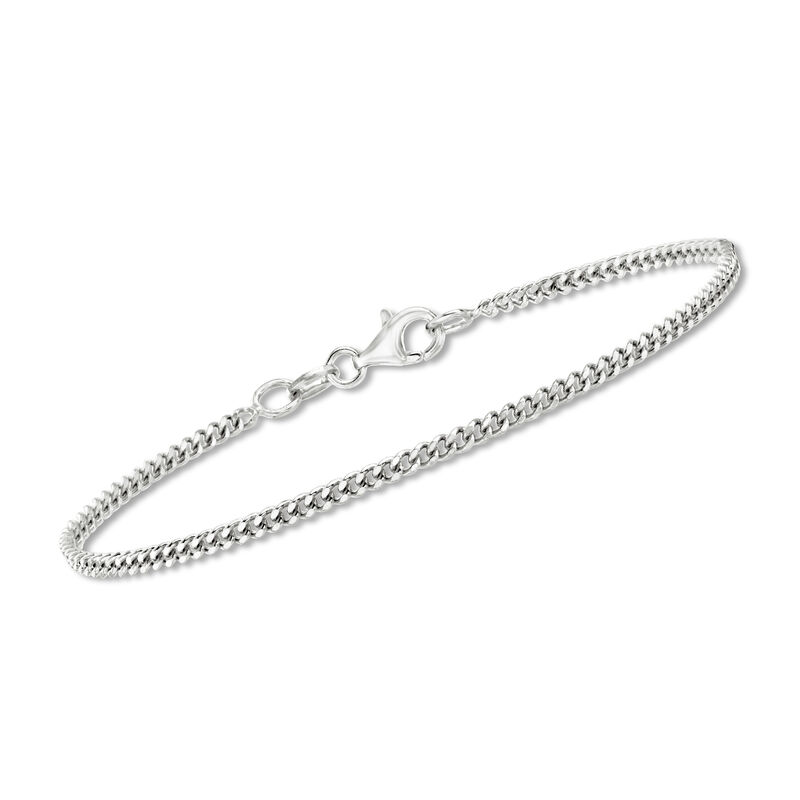 Italian Sterling Silver Jewelry Set: Five Chain Bracelets image number 3