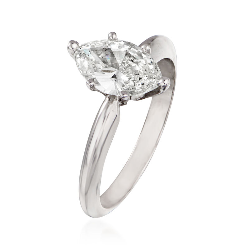 1.14 Carat Diamond Solitaire Ring in 14kt White Gold image number 2