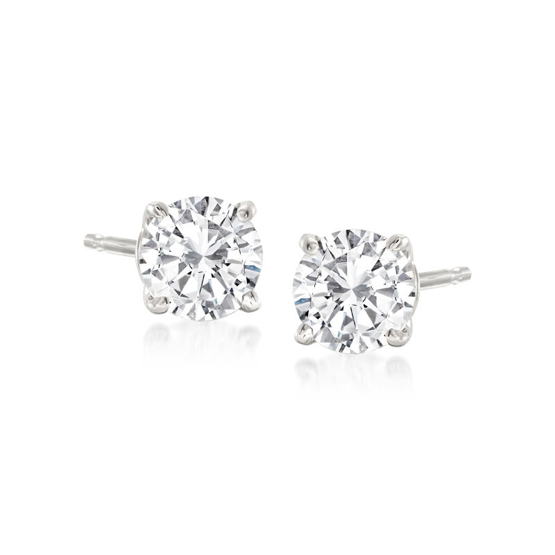 .75 ct. t.w. Diamond Stud Earrings in 14kt White Gold image number 0