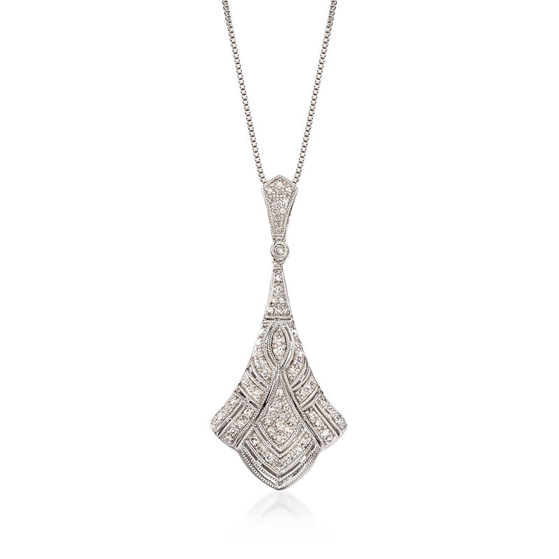 .33 ct. t.w. Diamond Pendant Necklace in Sterling Silver. 20&quot; image number 1