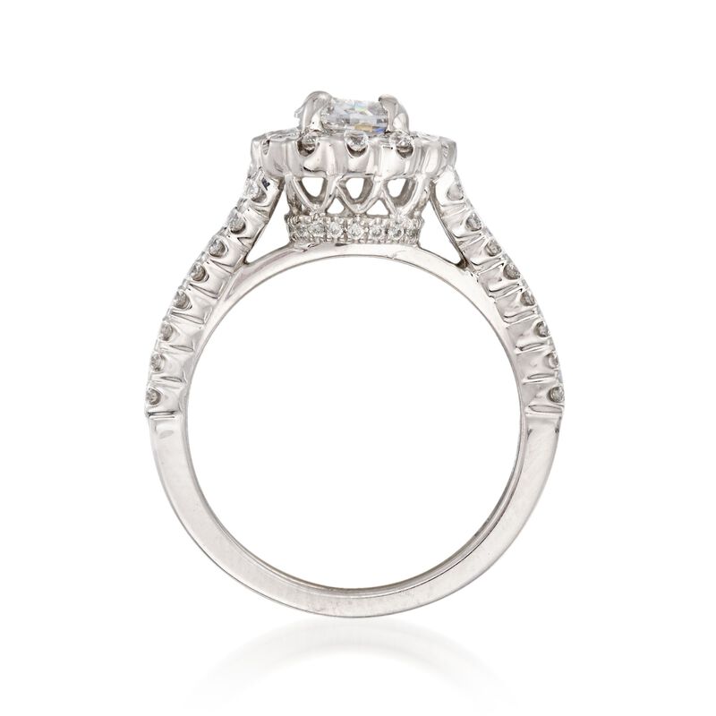 Henri Daussi 1.77 ct. t.w. Certified Diamond Engagement Ring in 18kt White Gold image number 3