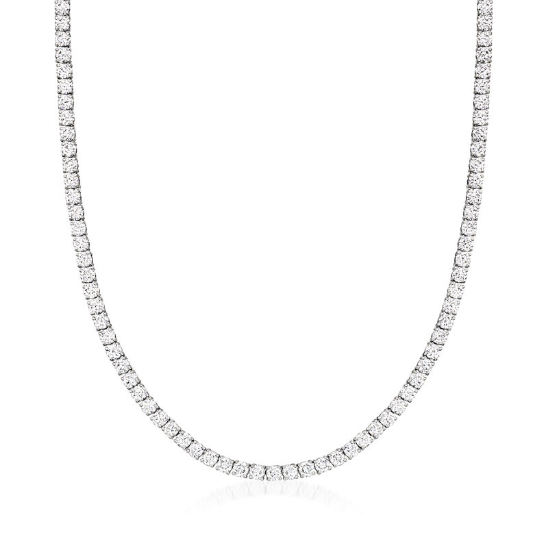 10.00 ct. t.w. Lab-Grown Diamond Tennis Necklace in 14kt White Gold image number 0