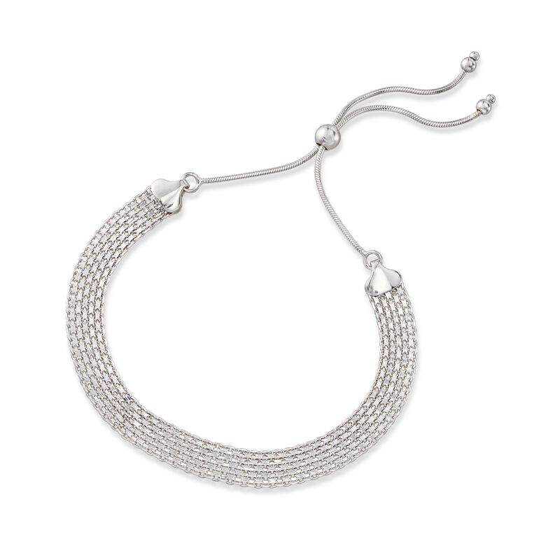 Sterling Silver Bismark-Link Bolo Bracelet image number 2