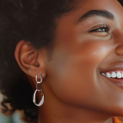 .60 ct. t.w. Garnet Convertible Drop Earrings in Sterling Silver