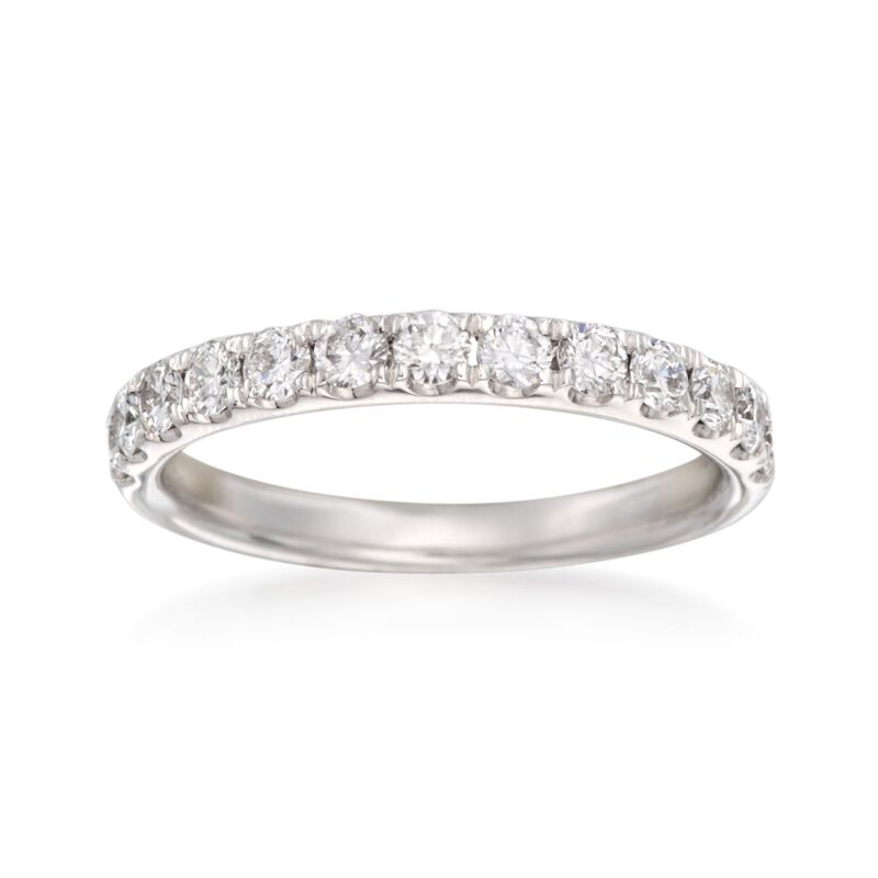 Henri Daussi .70 ct. t.w. Diamond Wedding Ring in 14kt White Gold image number 0