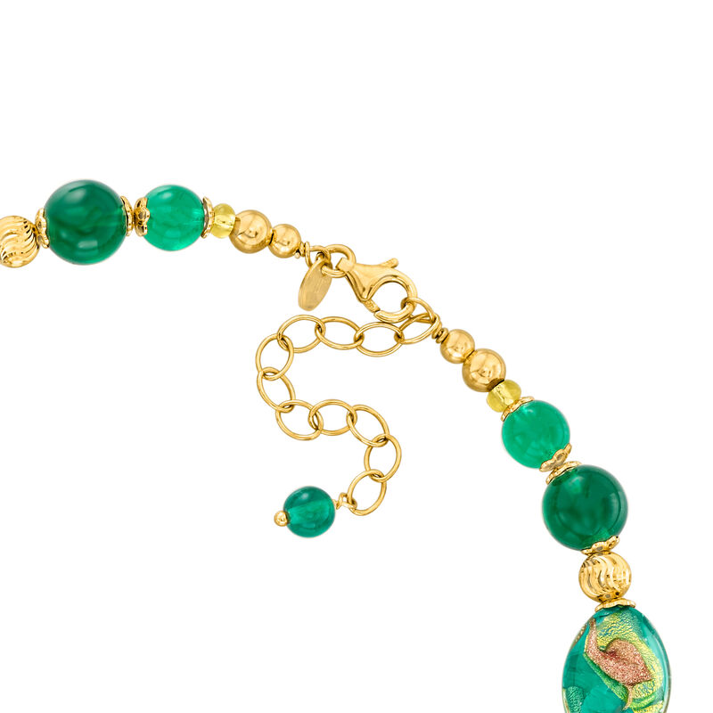 Italian Multicolored Murano Glass Bead Necklace in 18kt Gold Over Sterling image number 3