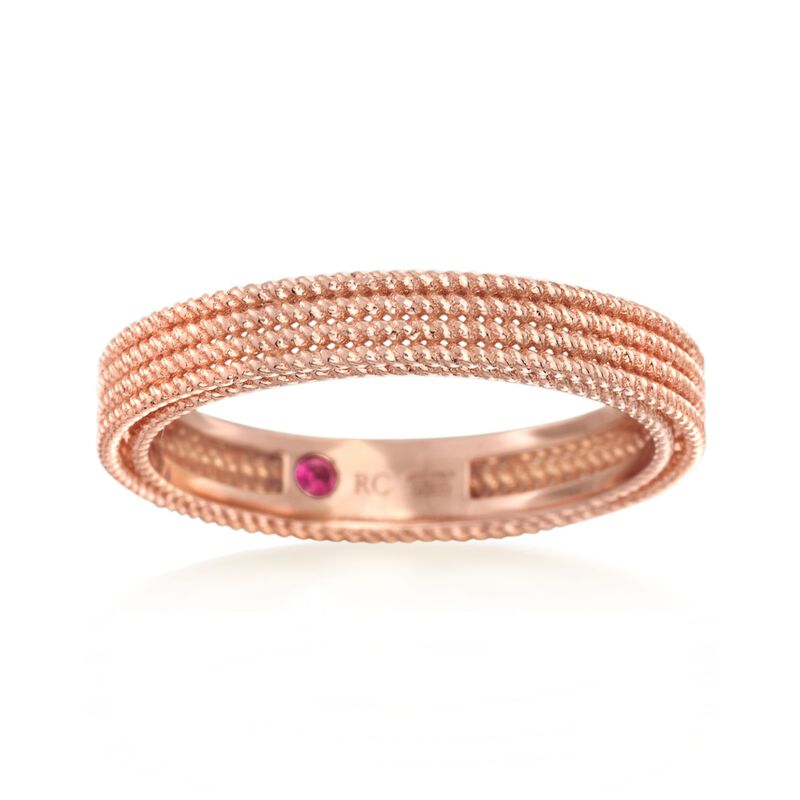 Roberto Coin &quot;Symphony&quot; Barocco Ring in 18kt Rose Gold image number 0