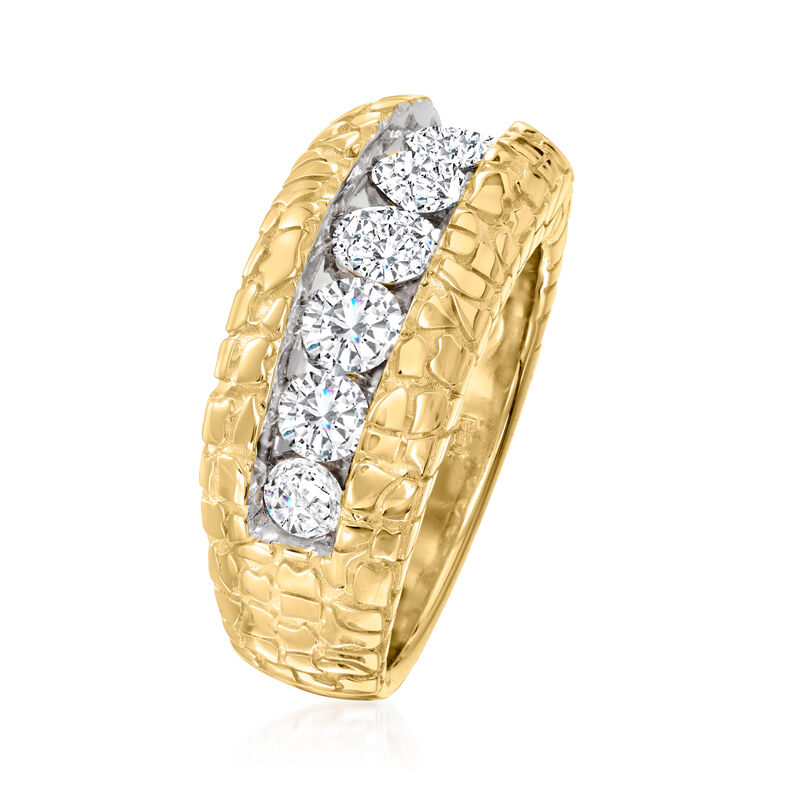 Men's 2.00 ct. t.w. Diamond Nugget-Style Wedding Band in 14kt Yellow Gold image number 1