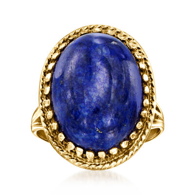 C. 1970 Vintage Lapis Ring in 10kt Yellow Gold