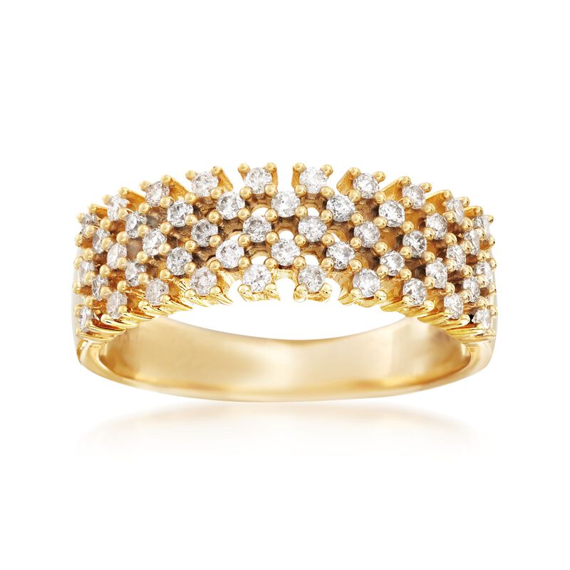 .50 ct. t.w. Diamond Open Checkerboard Ring in 14kt Yellow Gold image number 0