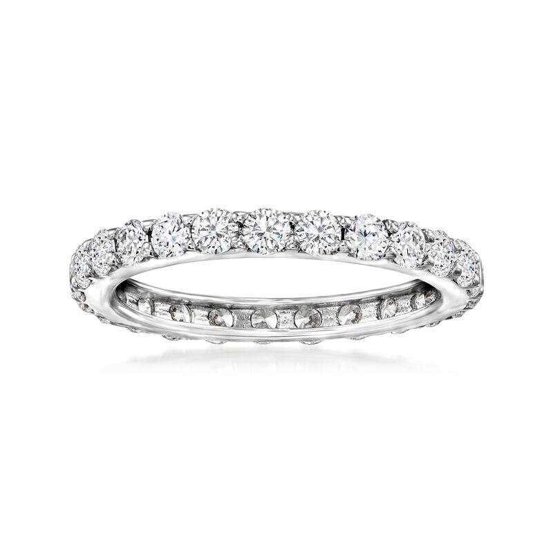 1.25 ct. t.w. CZ Eternity Band in 14kt White Gold image number 0