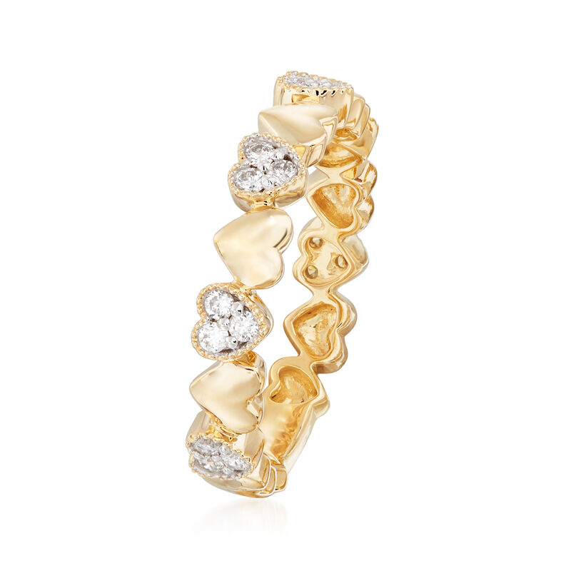 .26 ct. t.w. Diamond Heart Ring in 14kt Yellow Gold image number 2