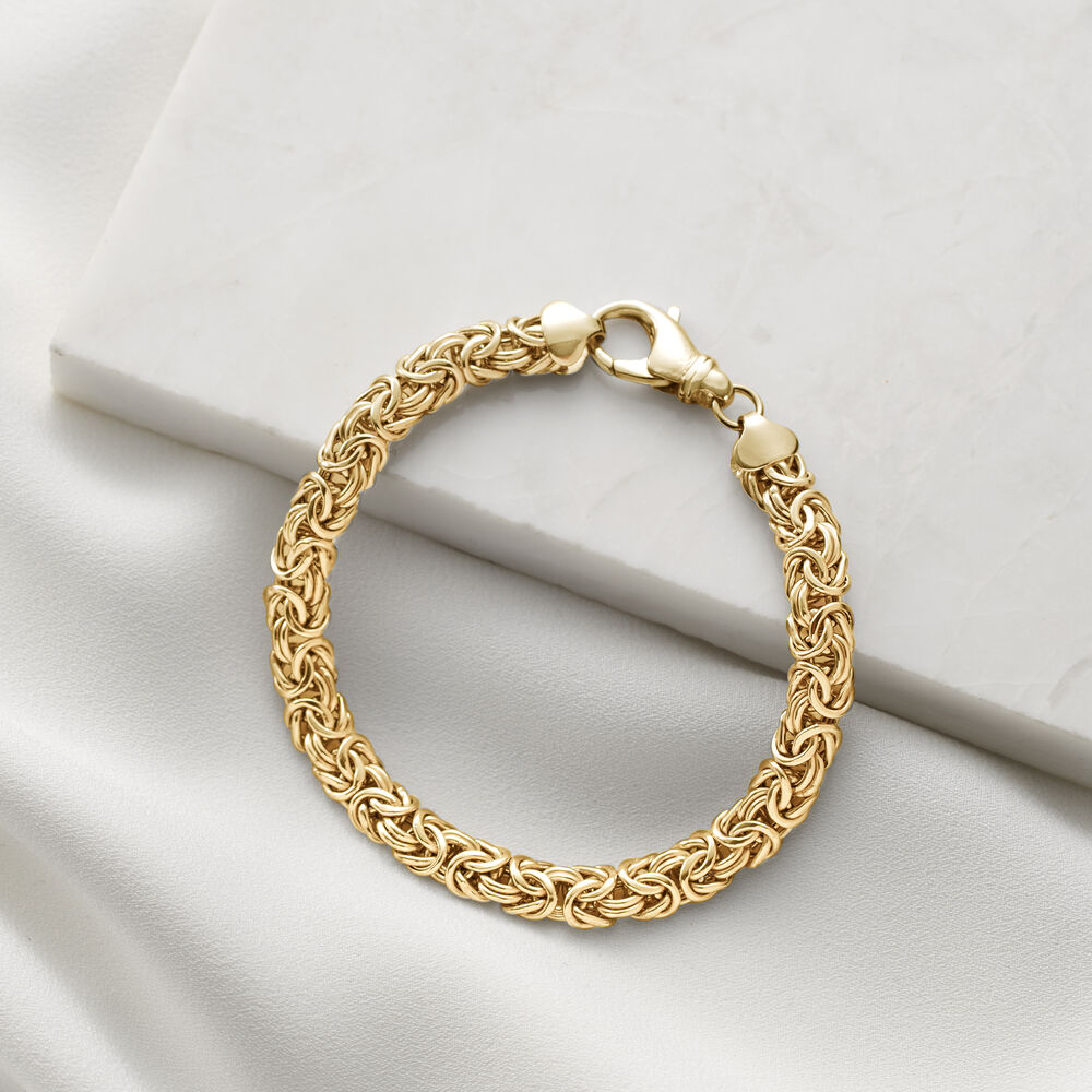 18kt Gold Over Sterling Small Byzantine Bracelet