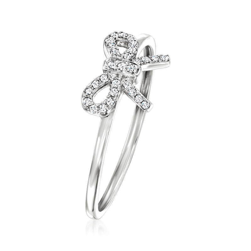 Diamond Bow Ring in Sterling Silver image number 2