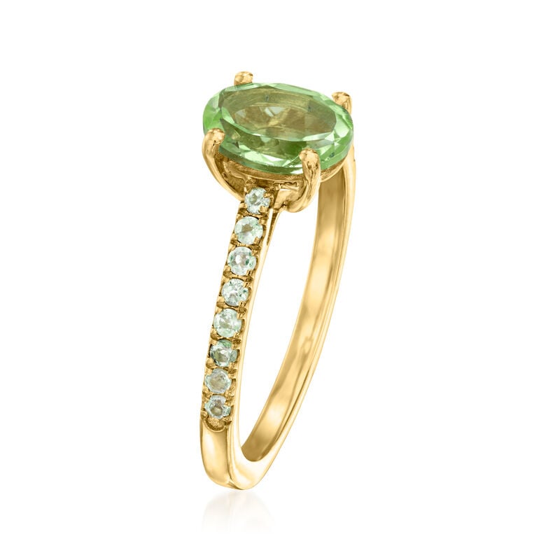 1.40 ct. t.w. Peridot Birthstone Ring in 18kt Gold Over Sterling image number 2