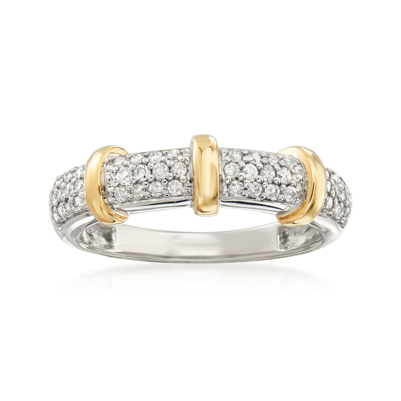 .33 ct. t.w. Diamond Ring in Sterling Silver and 14kt Yellow Gold image number 0