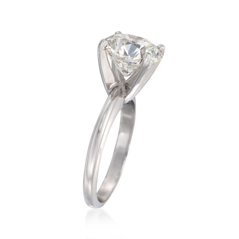 4.01 Carat Certified Diamond Solitaire Ring in Platinum image number 2