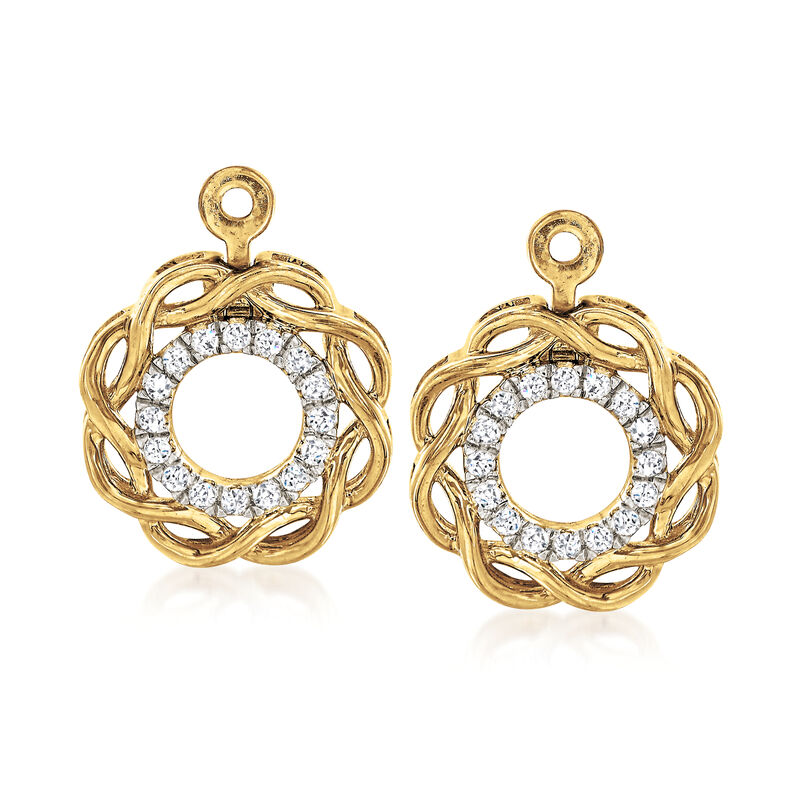 .33 ct. t.w. Diamond Jewelry Set: Stud Earrings and Convertible Earring Jackets in 14kt Yellow Gold image number 2