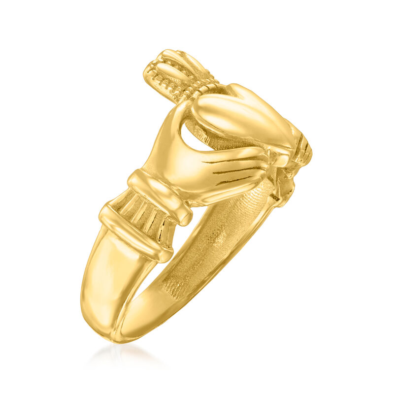 14kt Yellow Gold Claddagh Ring image number 2