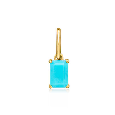 Turquoise Pendant in 10kt Yellow Gold