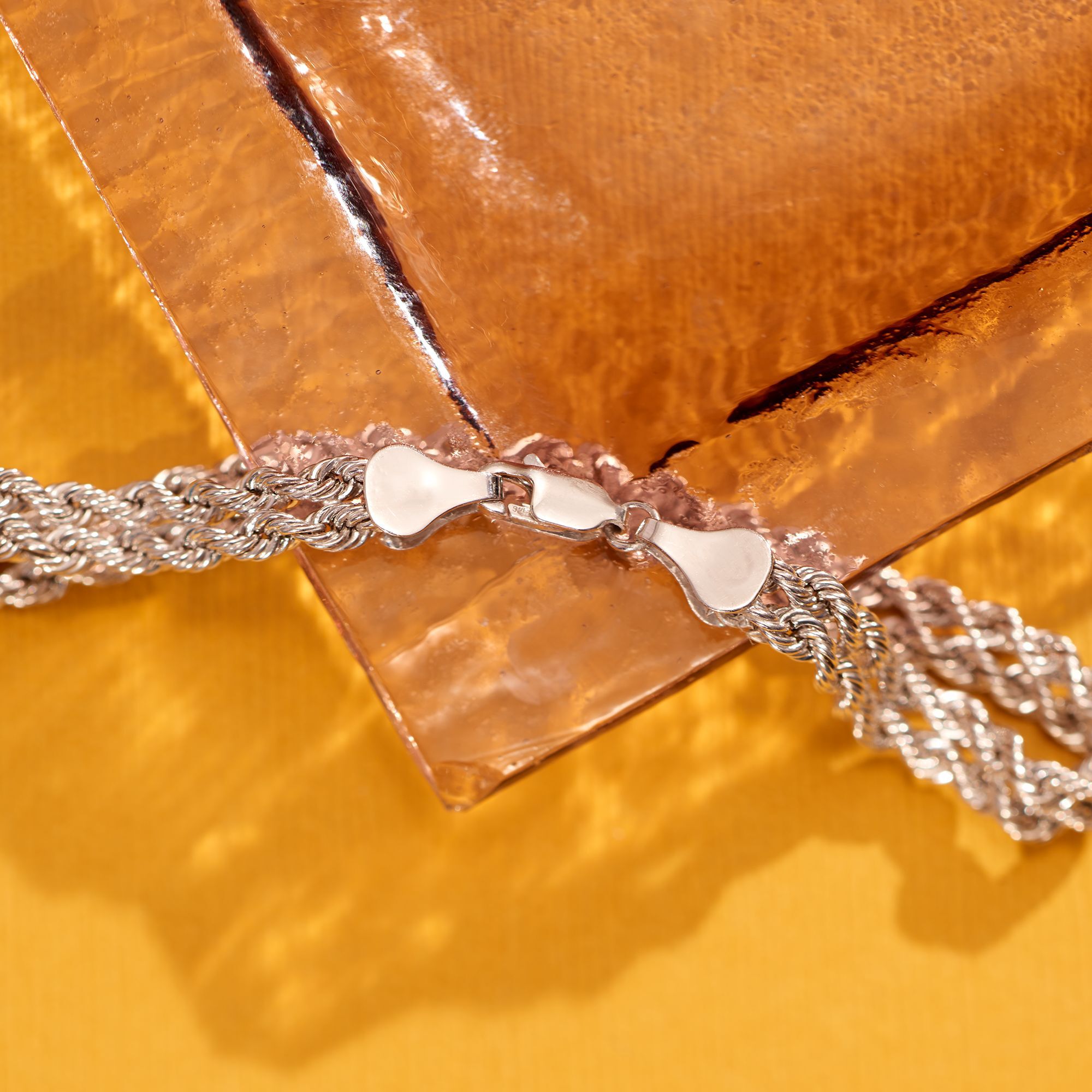 Sterling Silver Double Rope Chain Bracelet