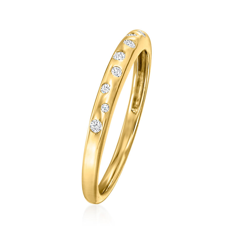 .10 ct. t.w. Diamond Dotted Ring in 14kt Yellow Gold image number 1
