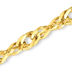 Italian .8mm 14kt Yellow Gold Adjustable Singapore-Chain Necklace