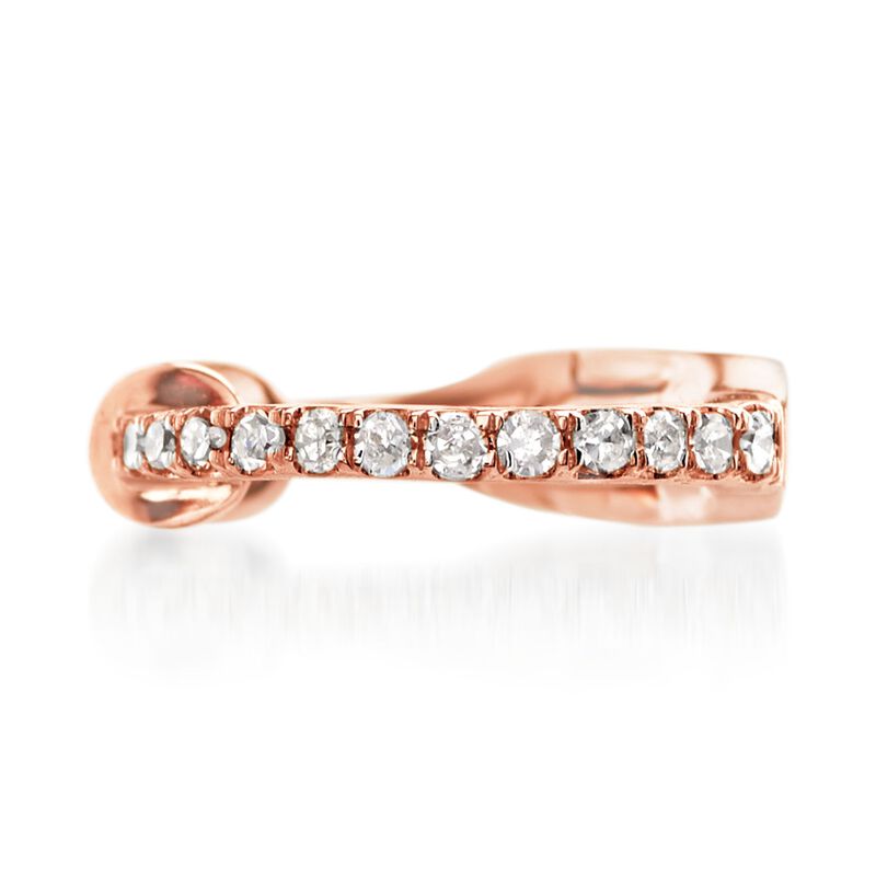 Diamond-Accented Single Ear Cuff in 14kt Rose Gold image number 0