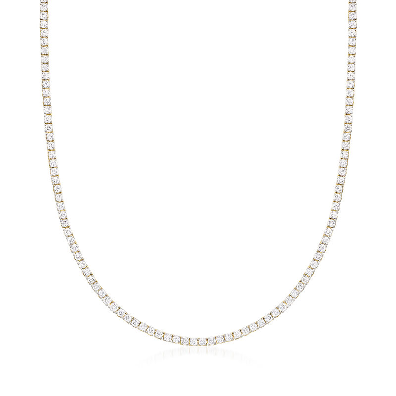 5.00 ct. t.w. Lab-Grown Diamond Tennis Necklace in 14kt Yellow Gold image number 0