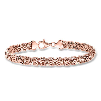 18kt Rose Gold Over Sterling Byzantine Bracelet