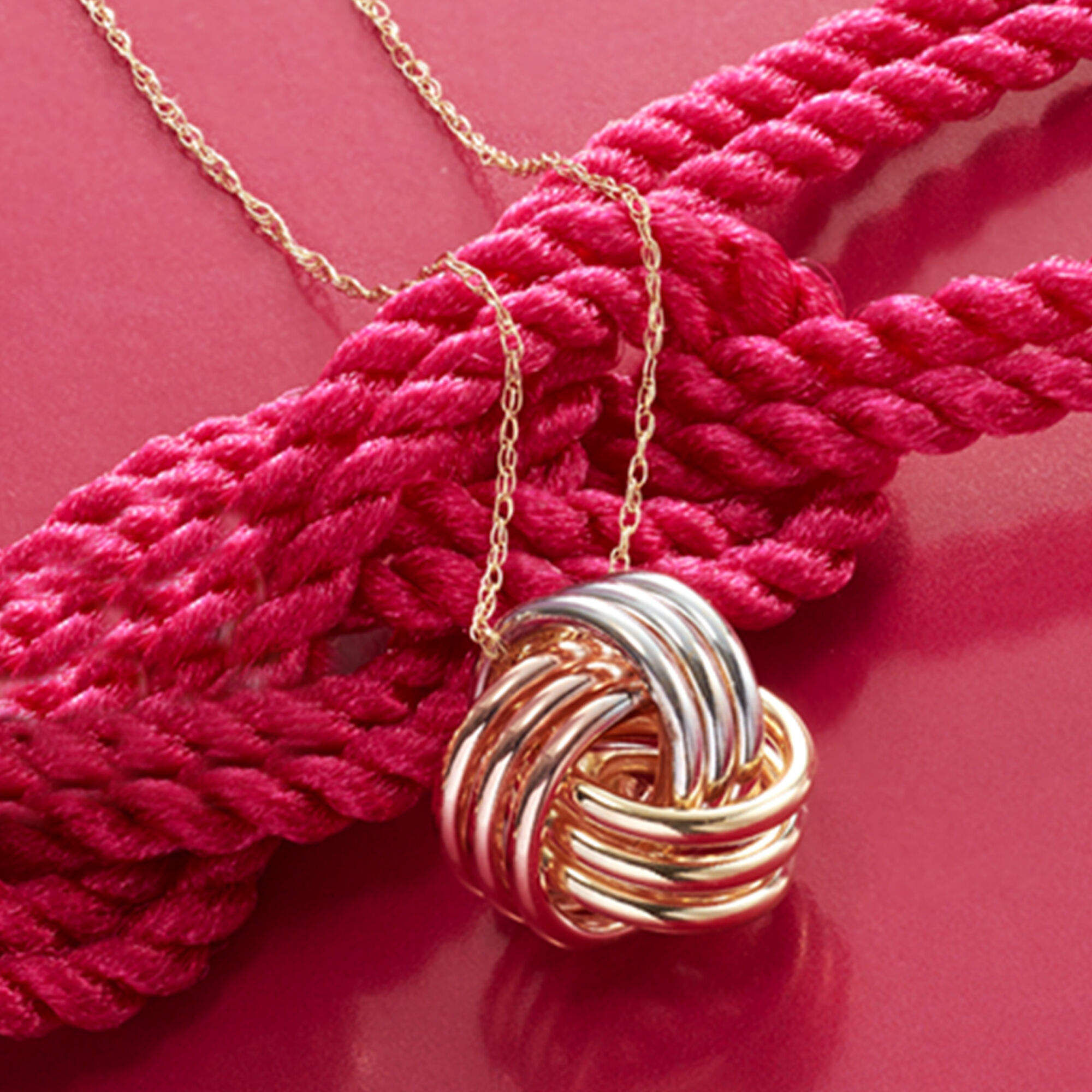 Rope knot necklace shop