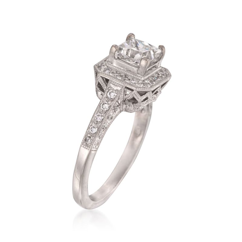 1.63 ct. t.w. Certified Diamond Engagement Ring in 18kt White Gold image number 2