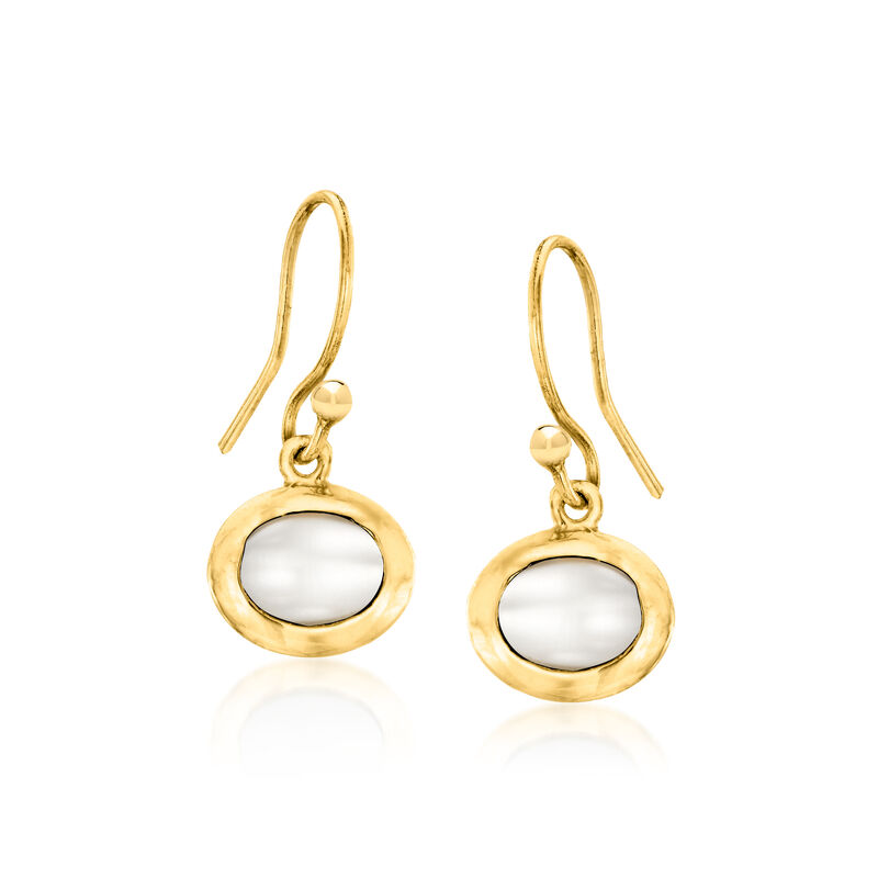 Turquoise, 6x8mm Cultured Pearl and 2.00 ct. t.w. Pink Chalcedony Jewelry Set: Three Pairs of Drop Earrings in 18kt Gold Over Sterling  image number 4