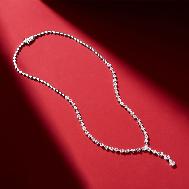 2.80 ct. t.w. Diamond Lariat Necklace in 14kt White Gold image number 2