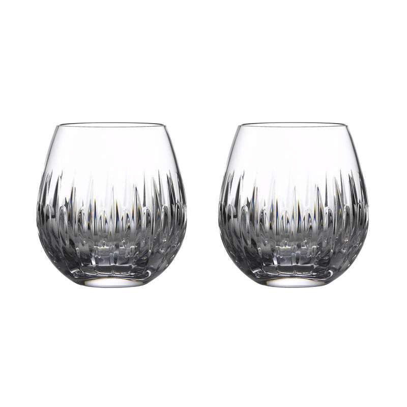 Waterford Crystal "Mara" Set of 2 Stemless Wine Glasses image number 0