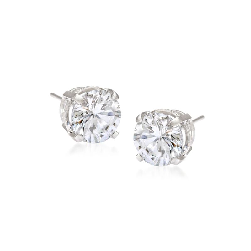 8.00 ct. t.w. CZ Tennis Bracelet with Free 1.50 ct. t.w. CZ Stud Earrings in Sterling Silver image number 3