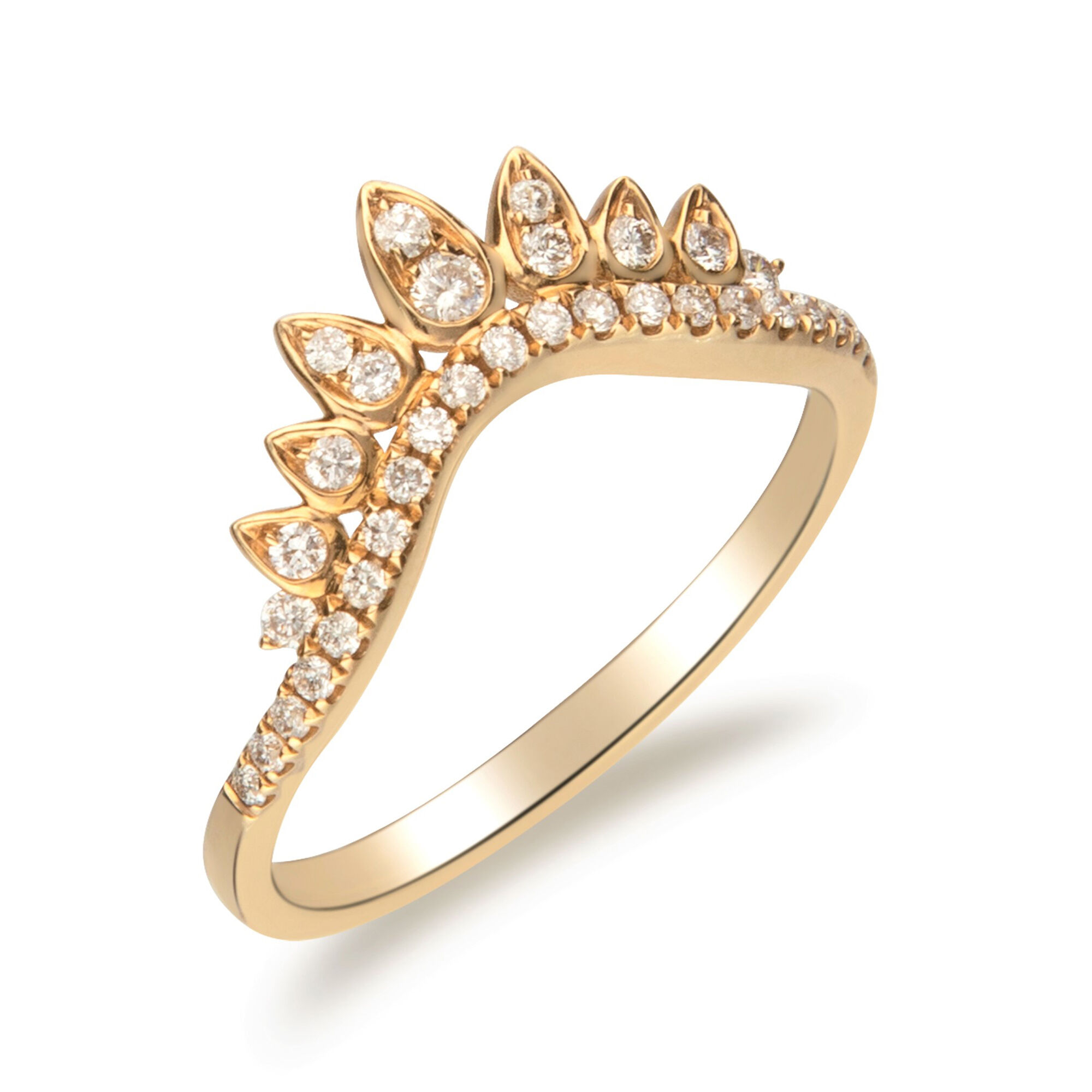 27 ct. t.w. Diamond Crown Ring in 14kt Yellow Gold. Size 8
