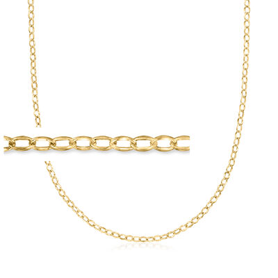Italian 14kt Yellow Gold Oval-Link Necklace