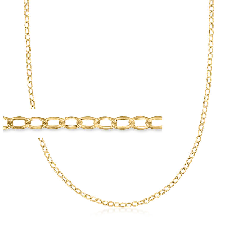 Italian 14kt Yellow Gold Oval-Link Necklace image number 0
