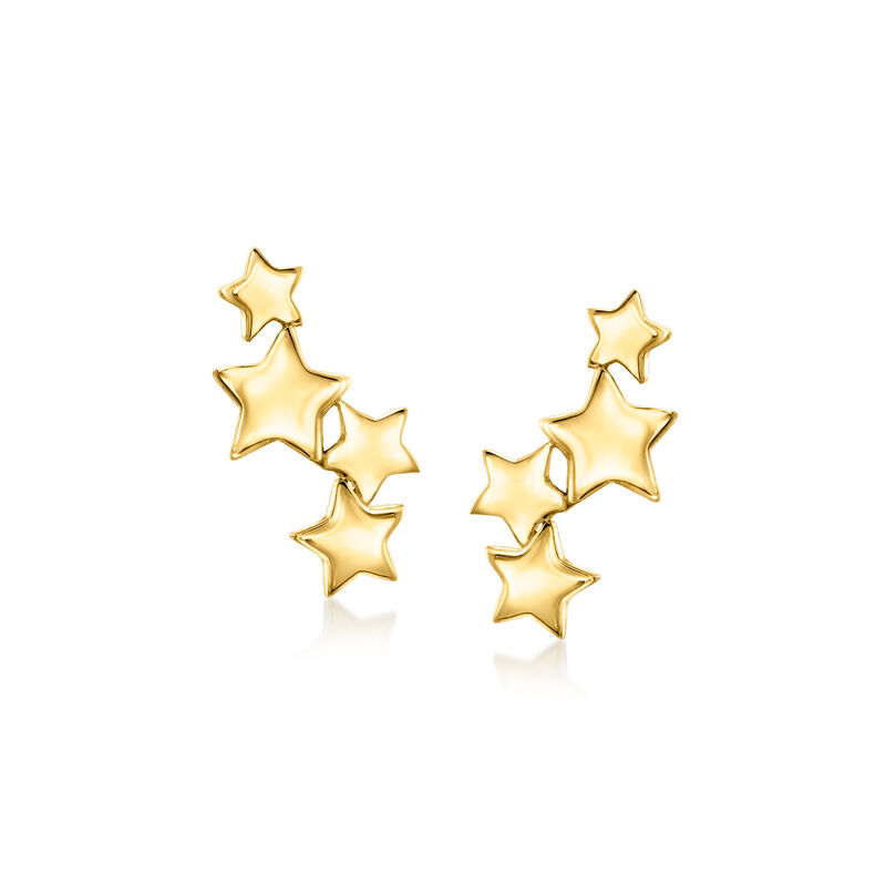 18kt Gold Vermeil Constellation Ear Climbers  image number 0