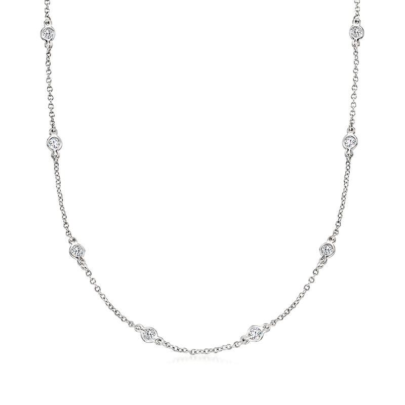 1.00 ct. t.w. CZ Necklace in Sterling Silver image number 0