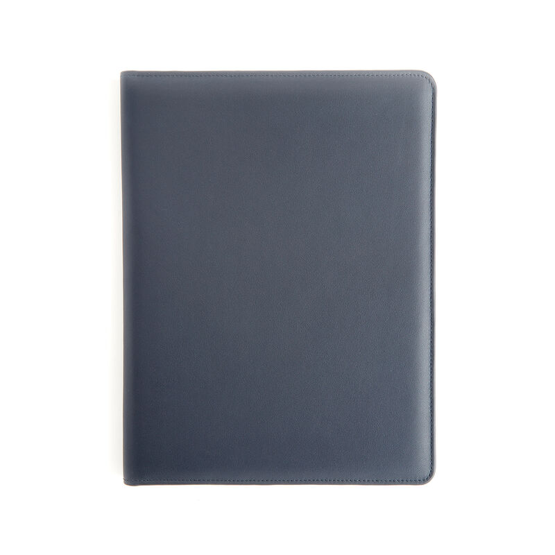 Royce Personalized Navy Blue Leather Document Folder image number 1